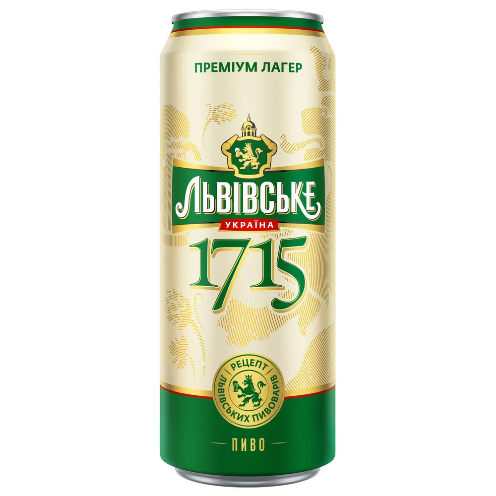 Пиво Львівське 1715 з/б 0.48  арт. 07143 