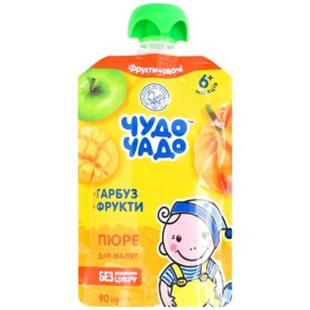 Пюре фруктове Чудо Чадо Гарбуз з фруктами 90гр  арт. 10830 