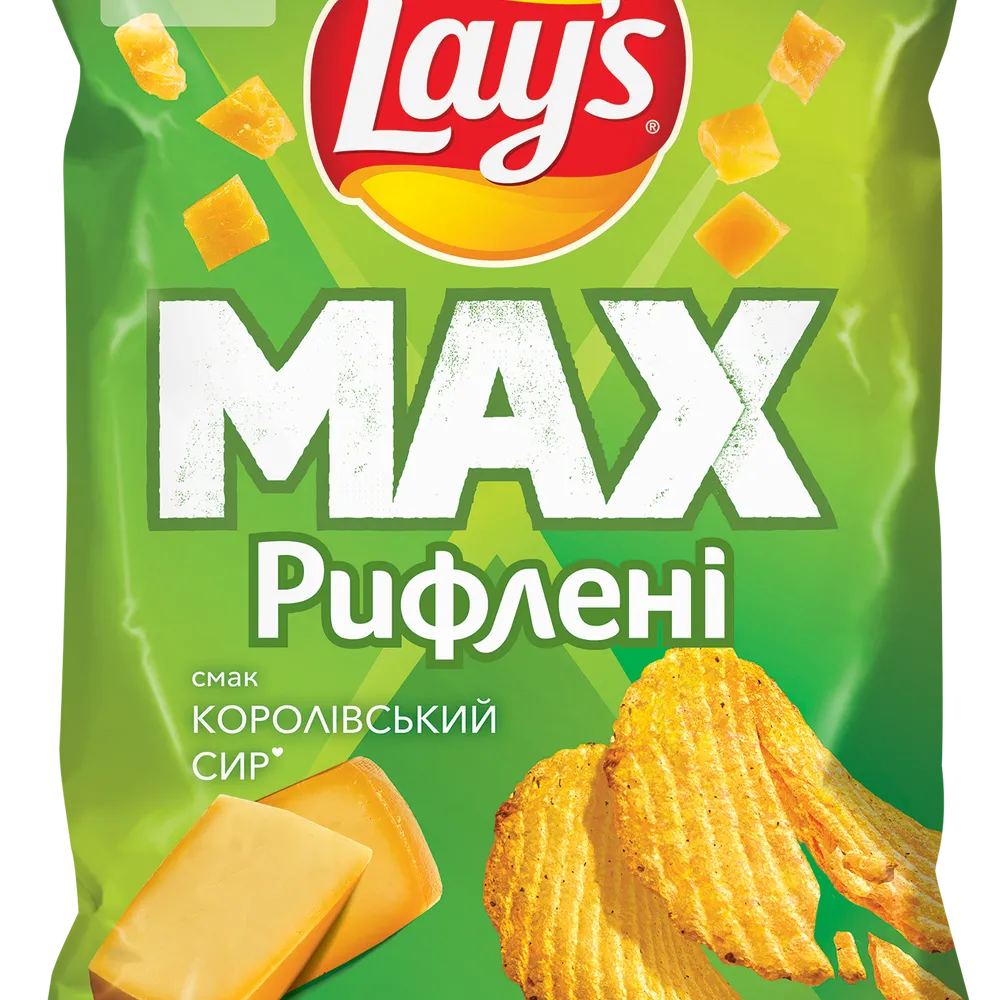 Чипси Lay's Max Ridged  Корол.сир 95гр  арт. 08897 