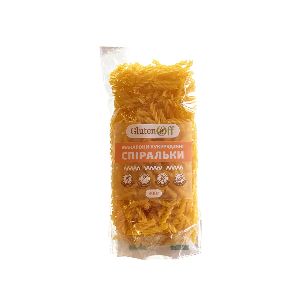 Макарони GlutenOff Спіральки кукурудзяні 300гр  арт. 08586 