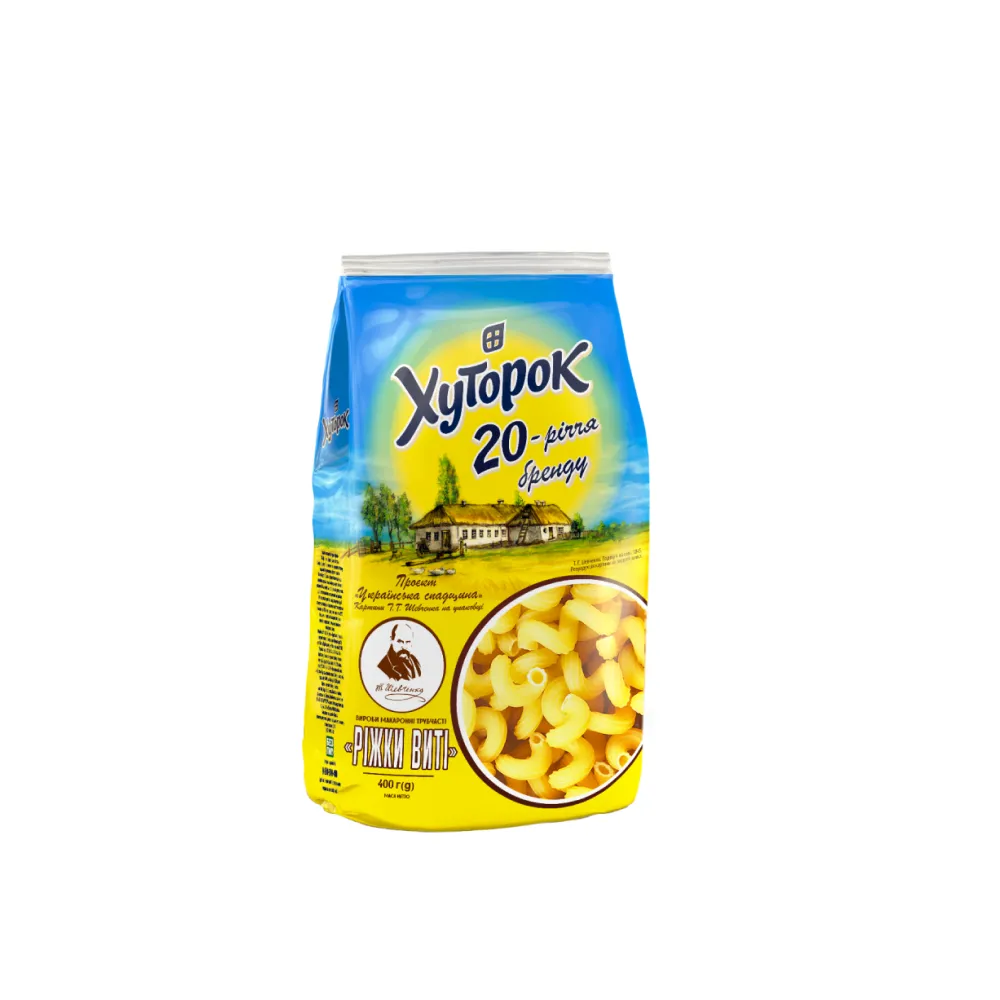Макарони Хуторок Ріжки 400гр  арт. 08256 
