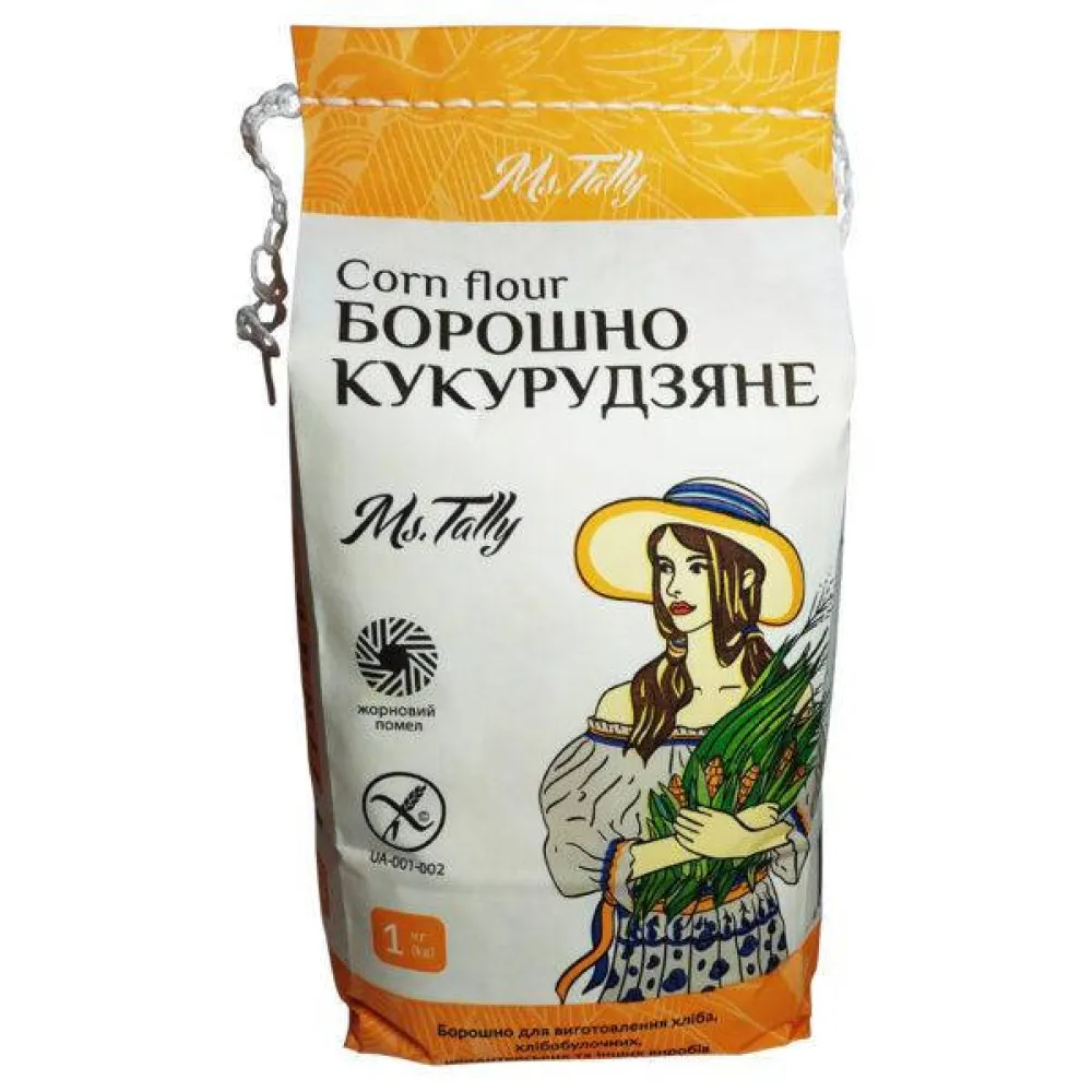 Борошно Tally Кукурудзяне 1кг  арт. 10560 
