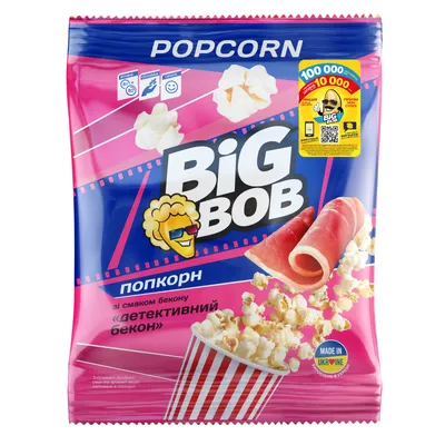 Попкорн Big Bob Детективний бекон 80гр  арт. 04947