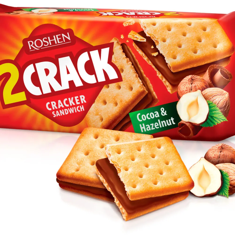 Крекер Roshen 2 Crack какао-горіх 235гр  арт. 06441 