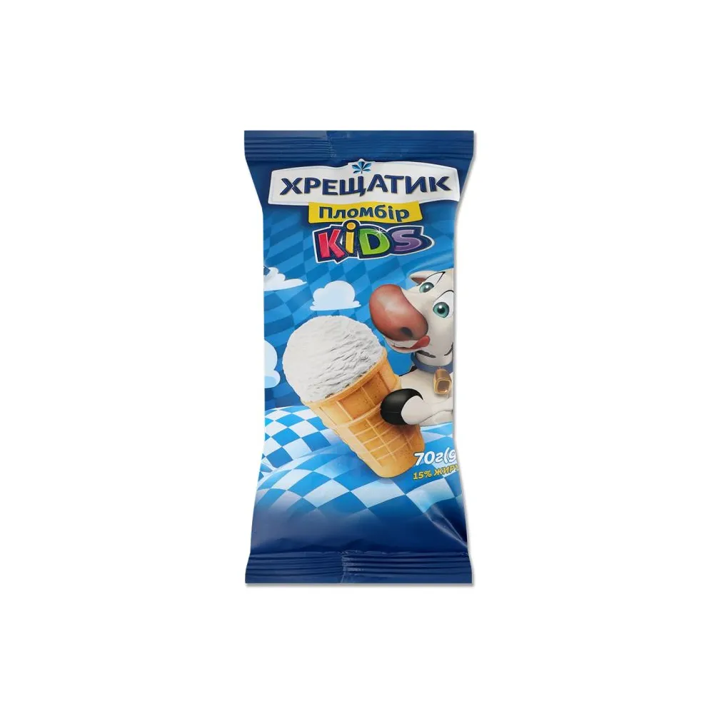 Морозиво Хрещатик Kids пломбір в стак. 70гр  арт. 09466 