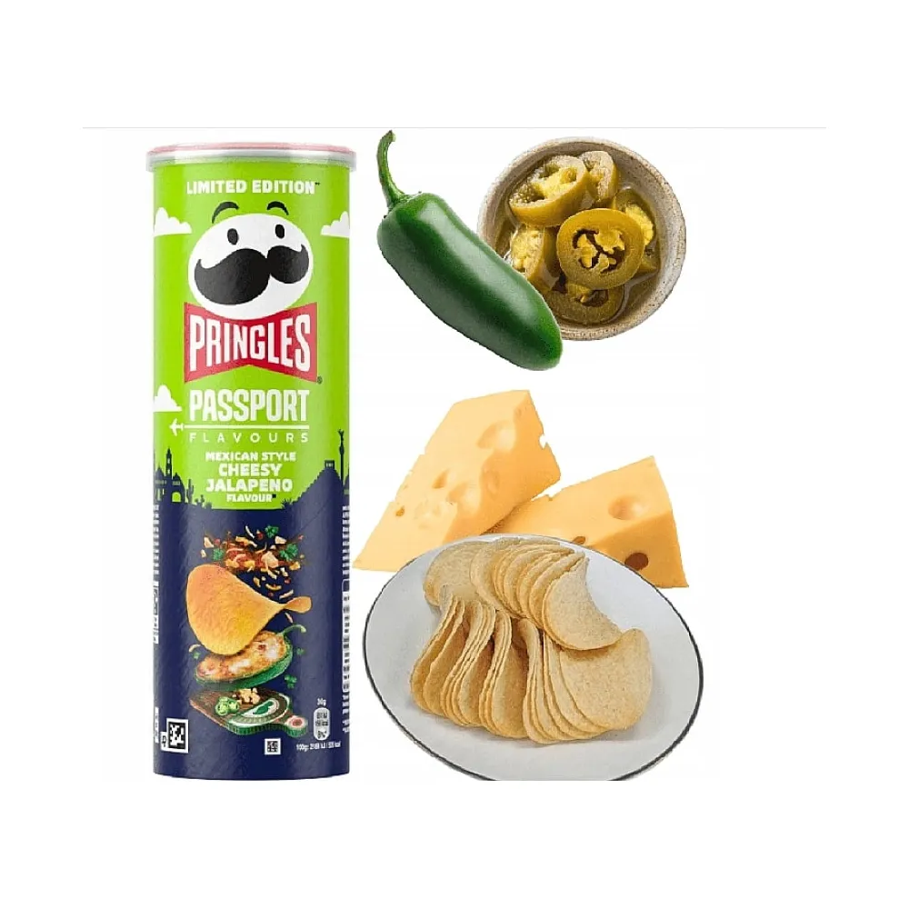 Чипси Pringles Cheesy Jalapeno 165гр  арт. 10316 