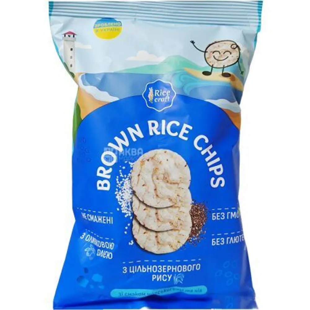 Чипси Rice craft рисові з мор.сіллю та чіа 60гр  арт. 04994 