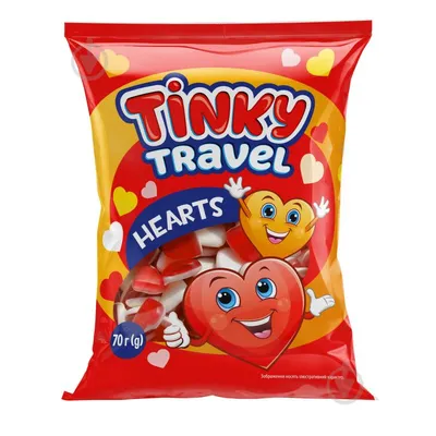 Желейна цукерка Vale Trinky Travel Hearts 70гр  арт. 07604