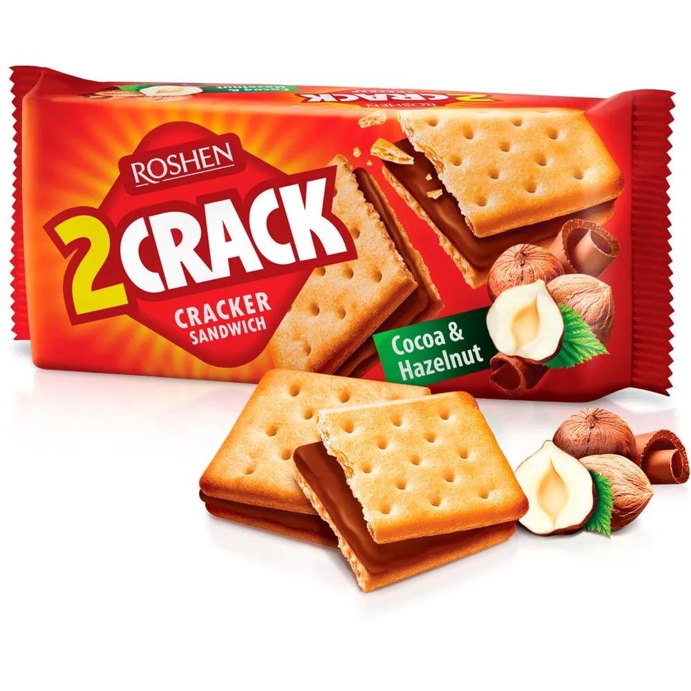 Крекер Roshen 2 Crack какао-горіх 235гр  арт. 06441 