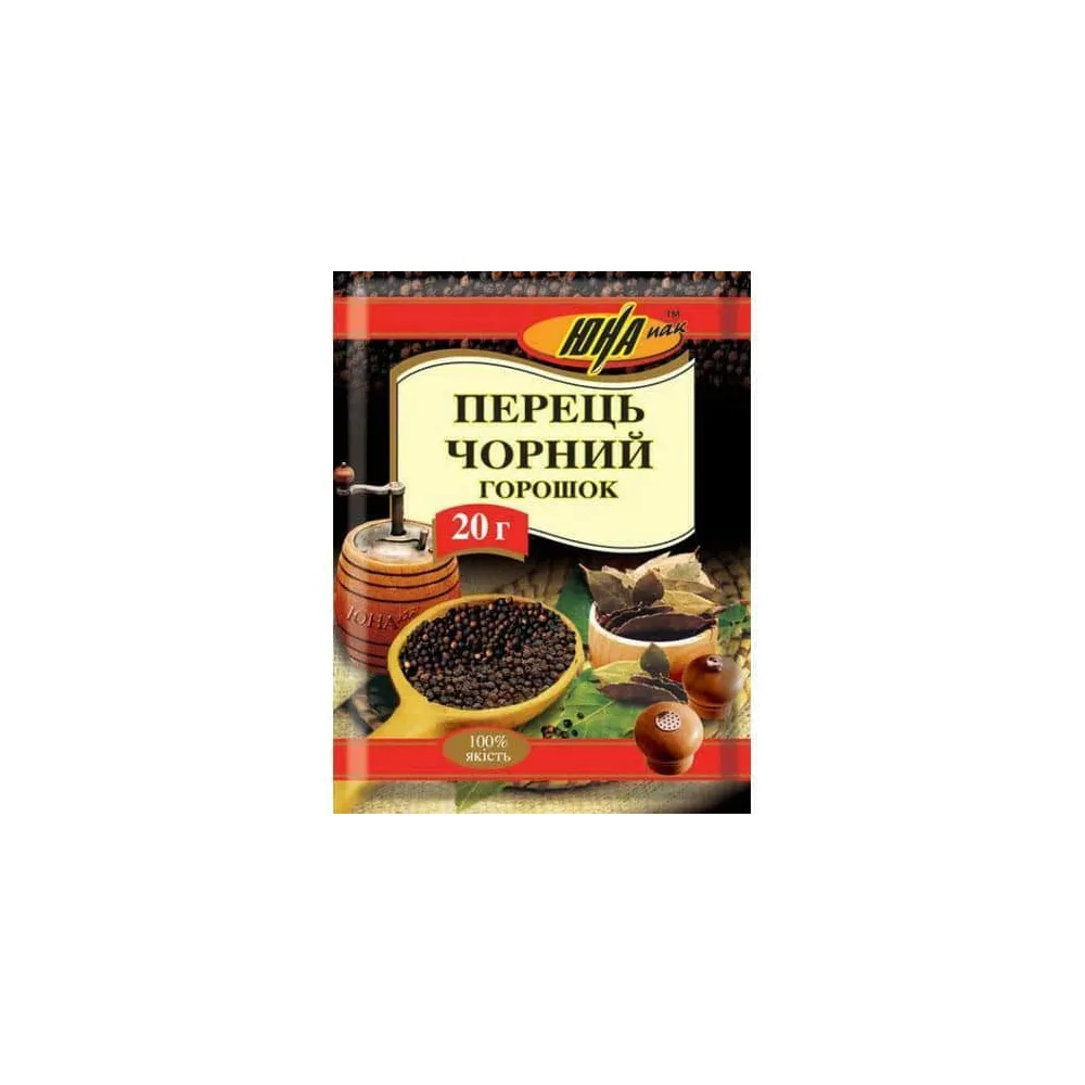 Приправа Перець Una Чорний горошок 20гр  арт. 08758 