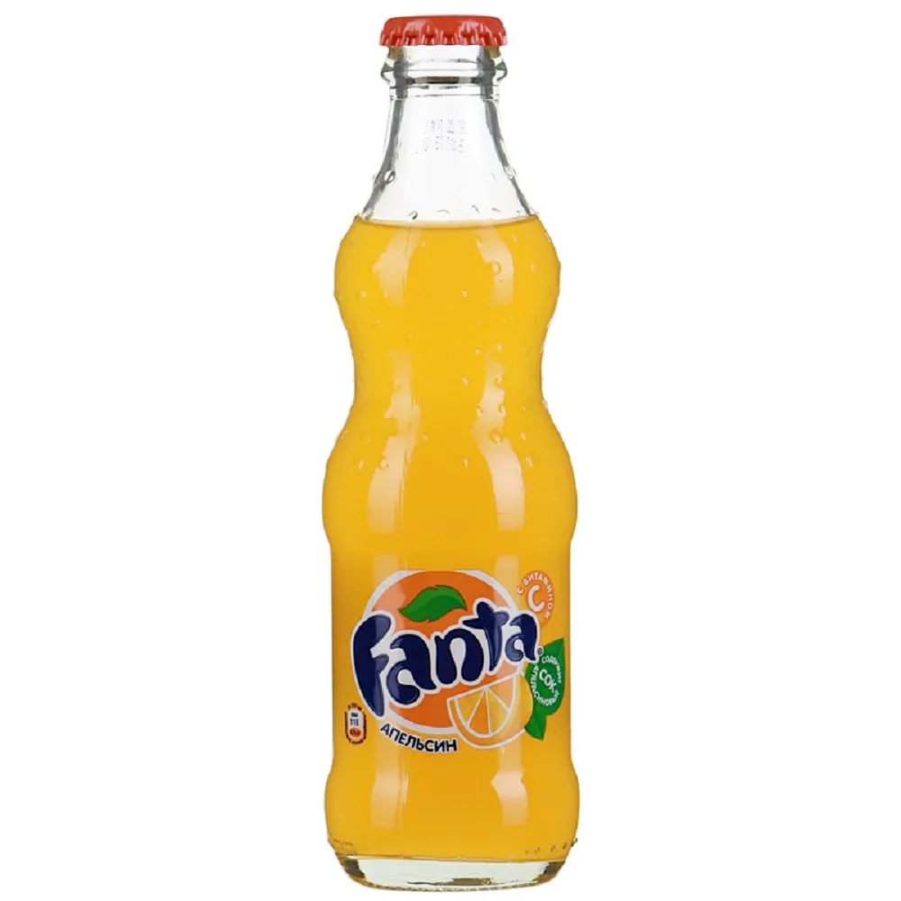 Напій газований Fanta Апельсин скло 0,25л  арт. 09328 