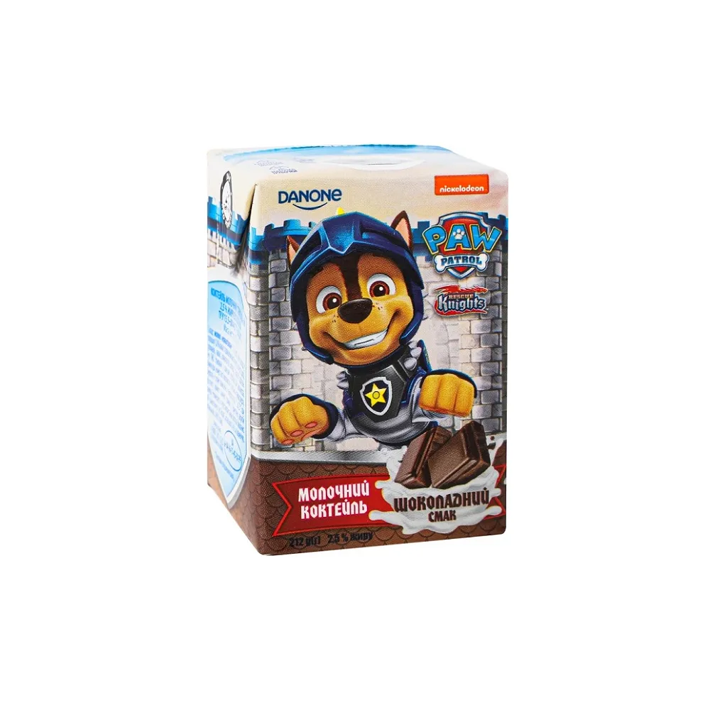 Молочний коктейль Danone Paw  шокол 2.5% 212гр  арт. 04961 
