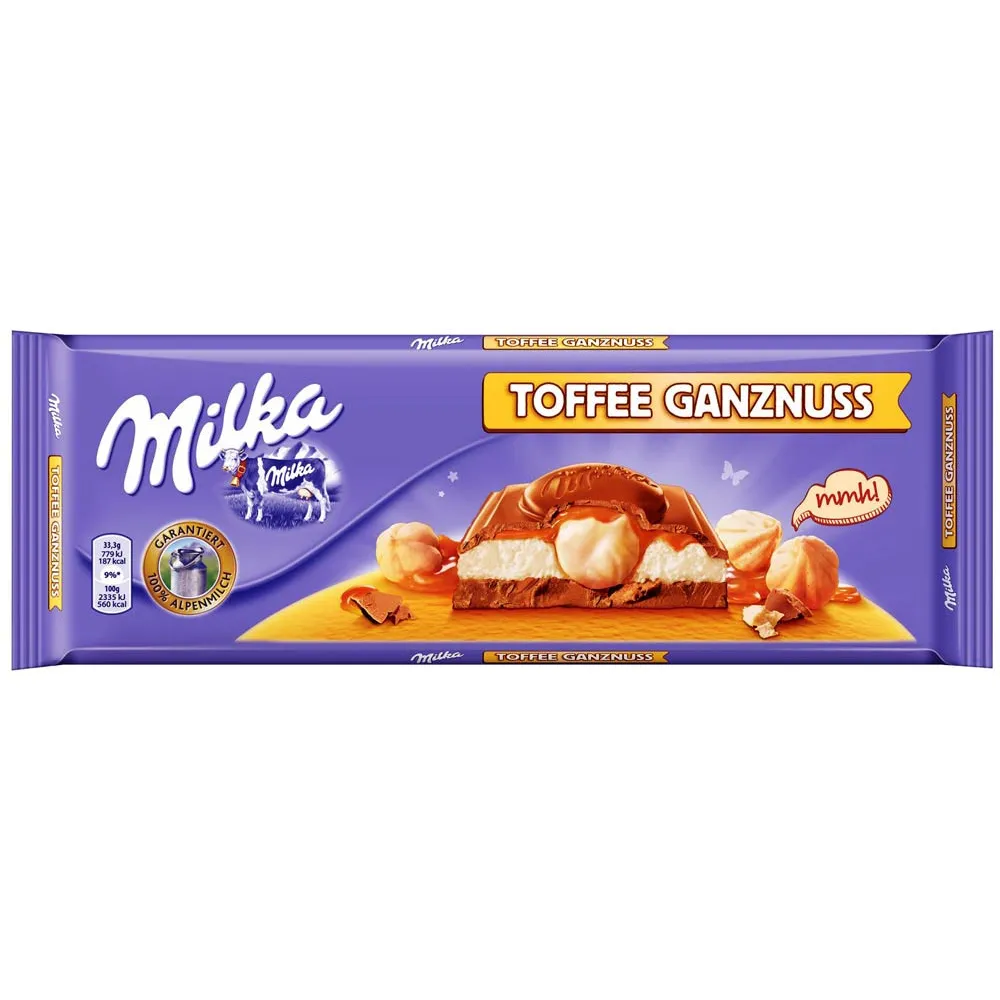 Шоколад Milka Toffee Ganznuss 300гр  арт. 08071 