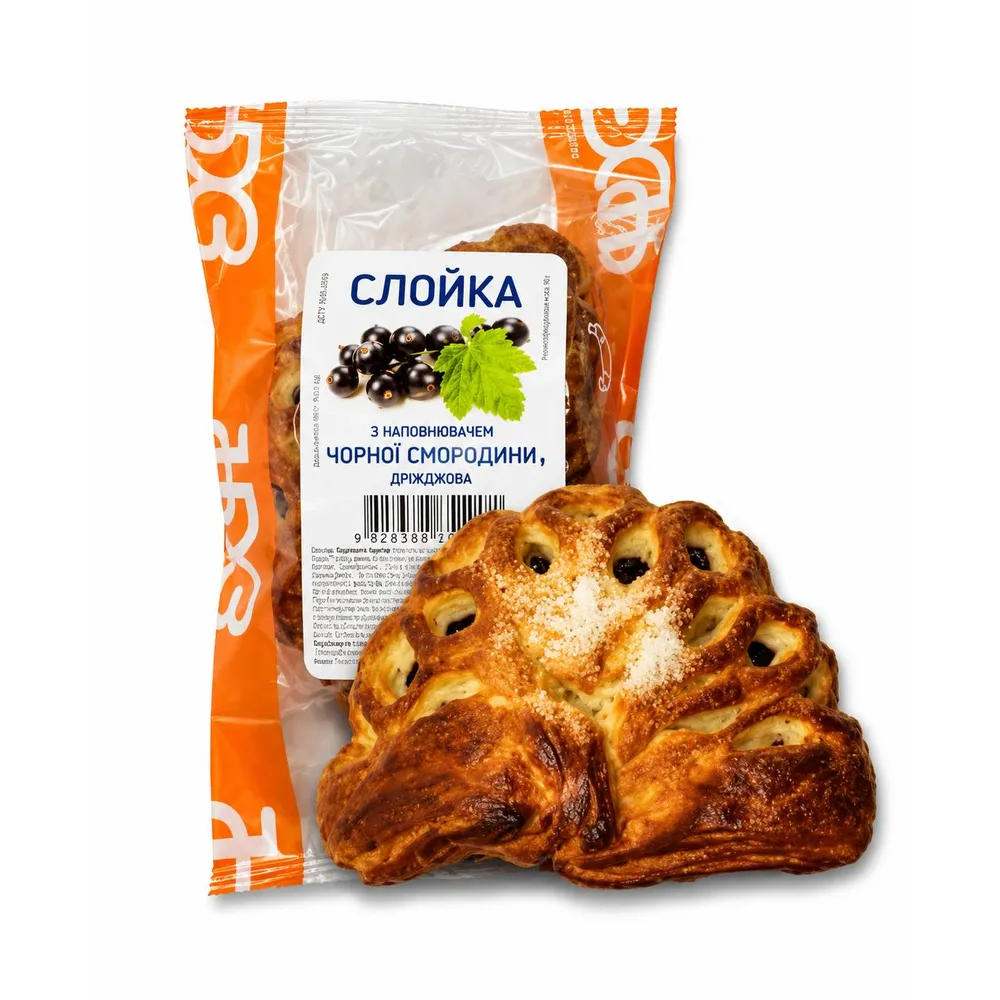 Слойка НБХЗ з чорною смородиною 90гр  арт. 09815 