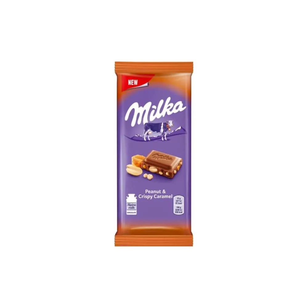 Шоколад Milka арахіс-карам. 90гр  арт. 08370 
