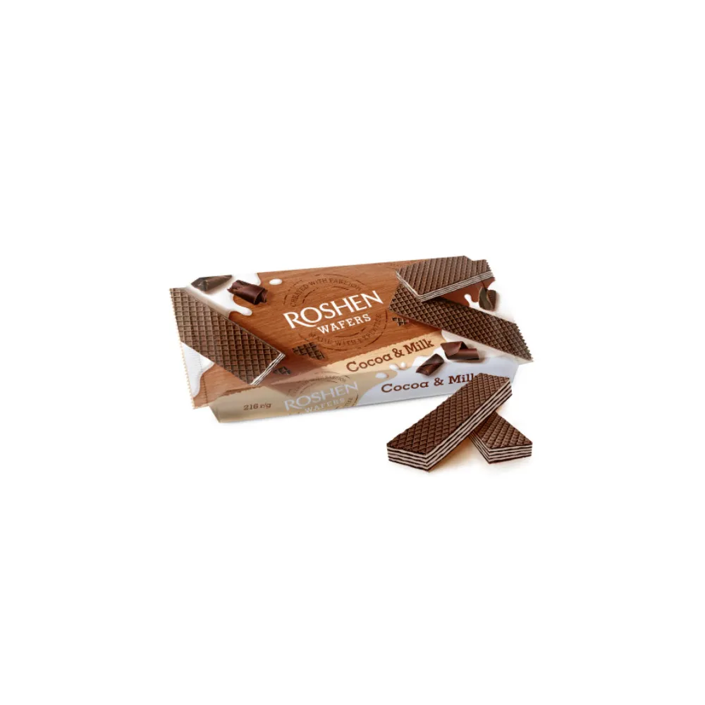 Вафля Roshen Какао-молоко Акц. 216гр  арт. 09536 