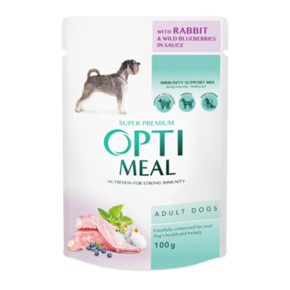 Рідкий корм для собак Opti Meal Кролик 85гр  арт. 07504 