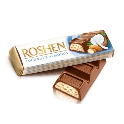 Батончик Roshen Coconut&Almonds Акц. 38гр  арт. 09115