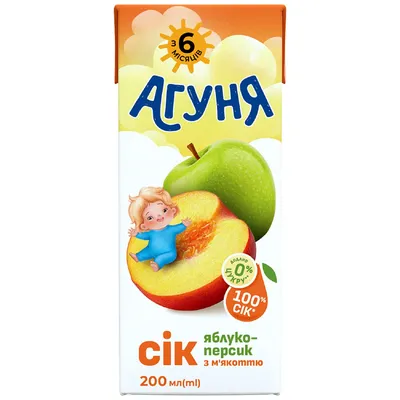 Сік Агуня Ябл-персик 200мл  арт. 10756
