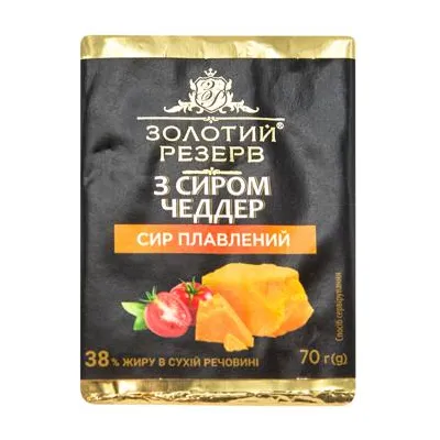 Сир плав. Золотий Резерв Чеддер 70гр  арт. 00542