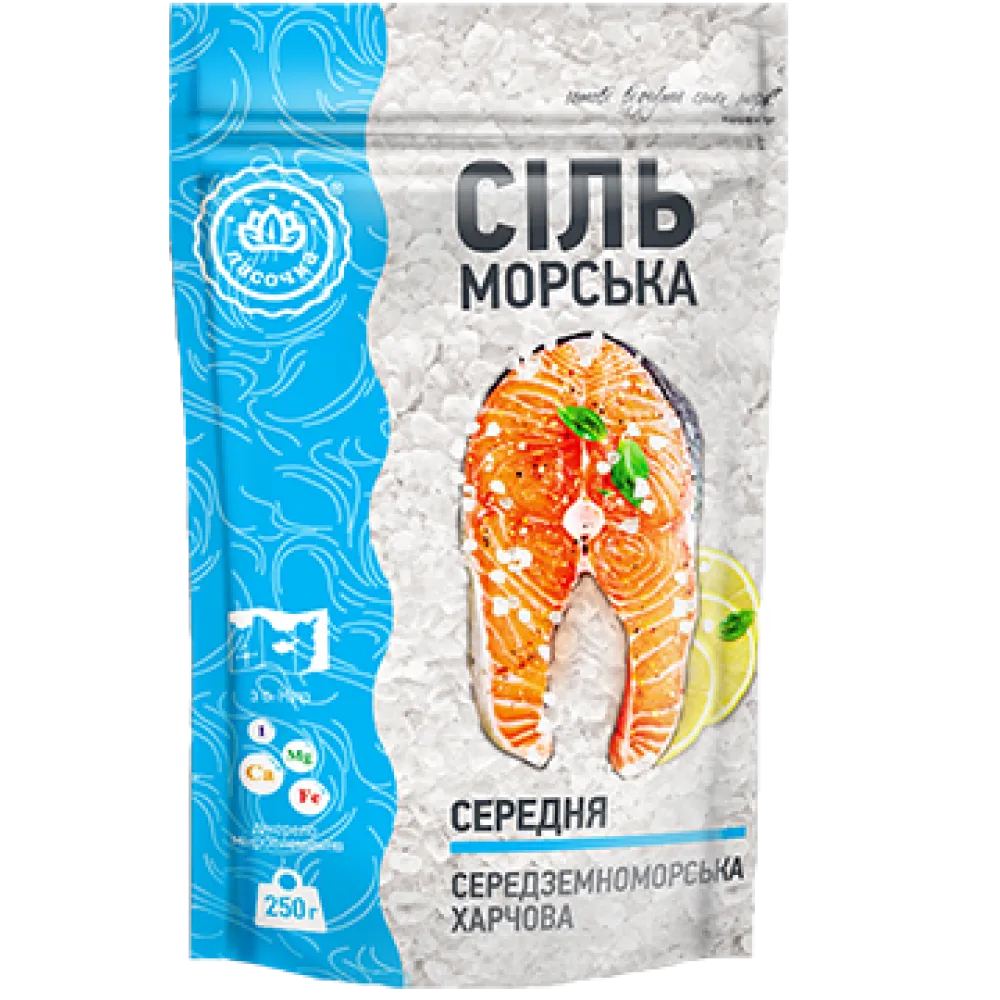 Сіль Ласочка Морська середня 250гр  арт. 07756 