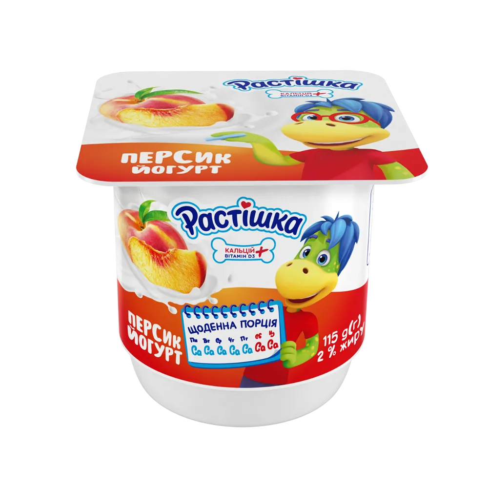 Йогурт Ростишка стак персик 115гр  арт. 04250 