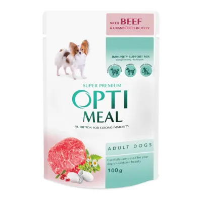 Рідкий корм для собак Opti Meal Ялов. 85гр  арт. 07479