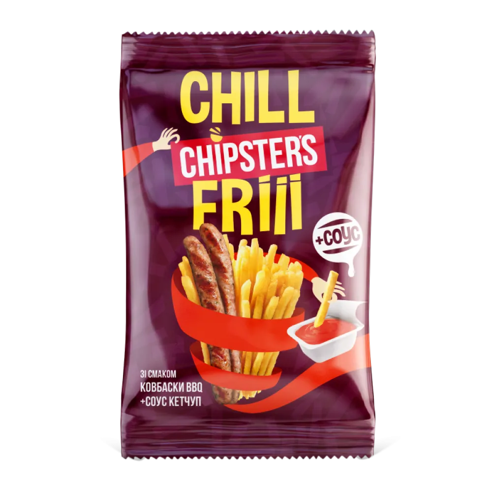 Картопля Chipster's Солом.Ковб.барб з кетч. 55гр  арт. 04380 
