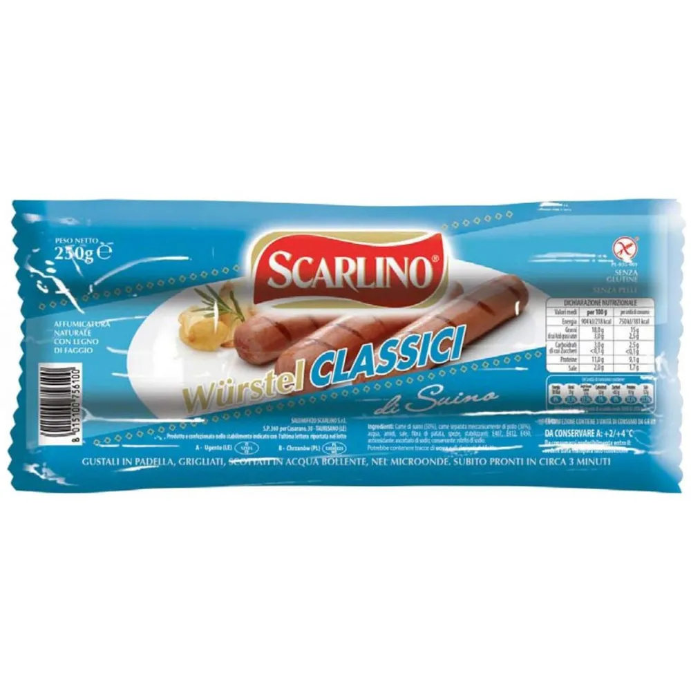 Сосиски Scarlino 250гр  арт. 07926 