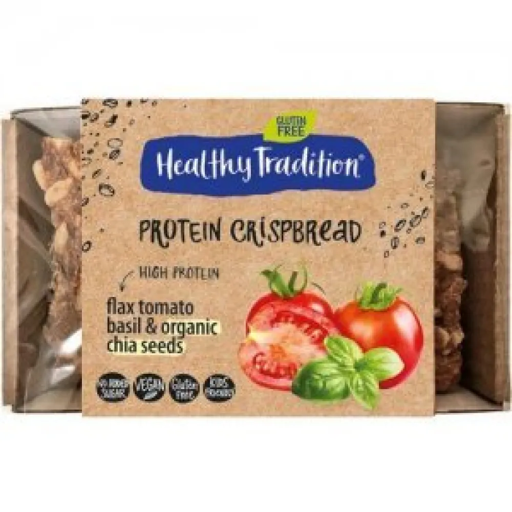 Хлібці Healthy Tradition Томат-базилік 60гр  арт. 11037 