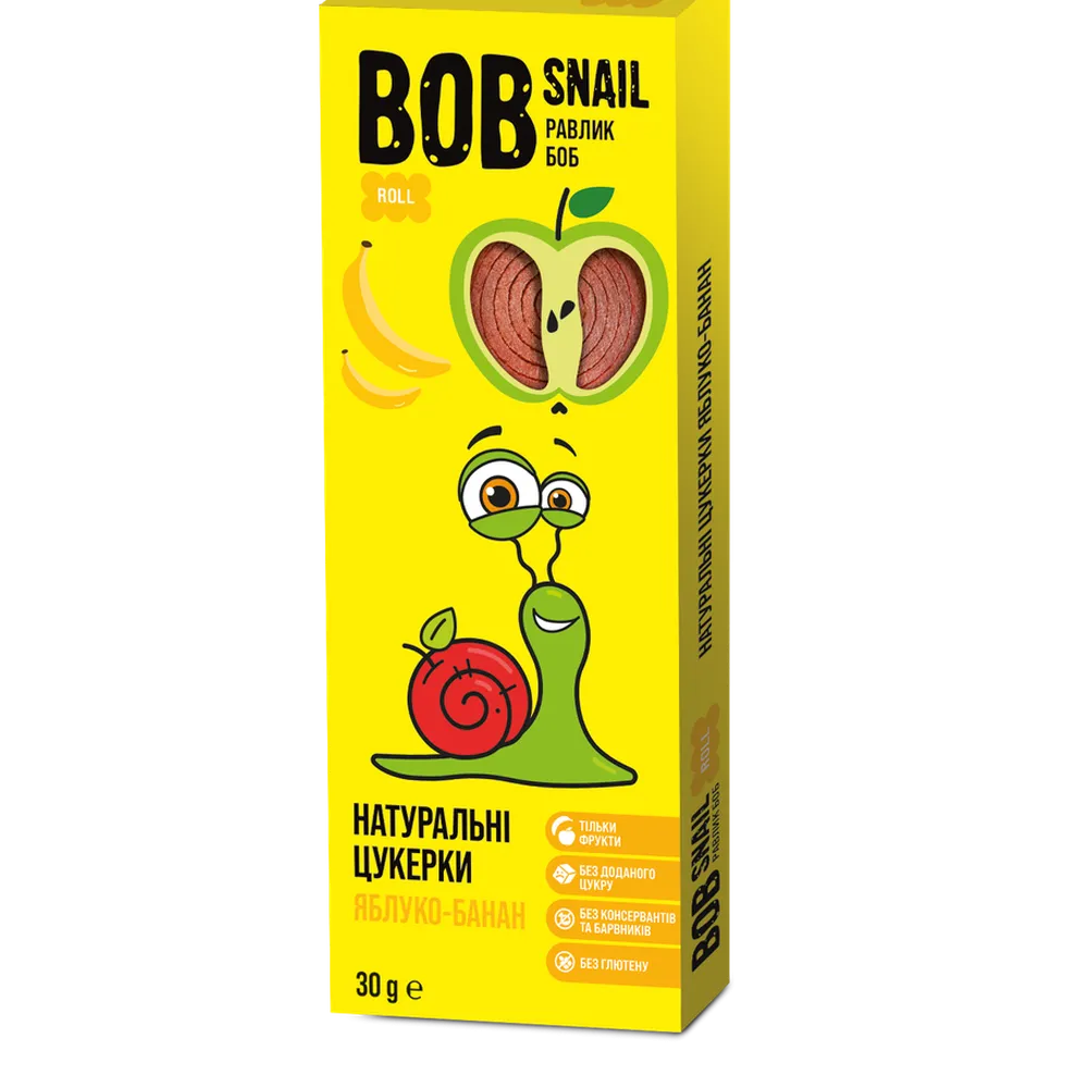 Цукерка Bob Snail Ябл\бан 30гр  арт. 02303 