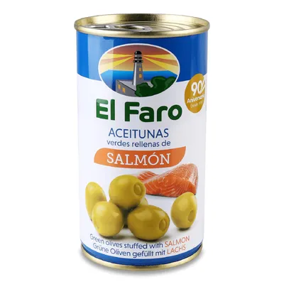 Оливки El Faro лосось 350гр  арт. 09440