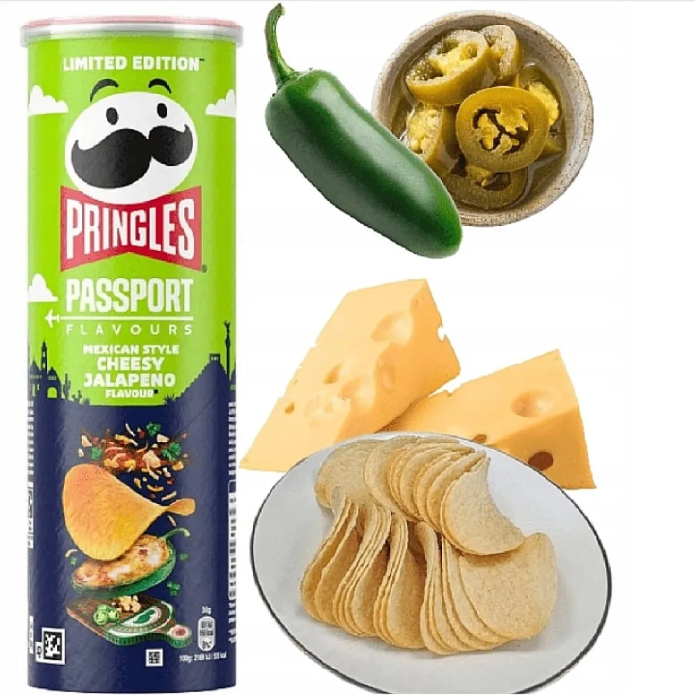 Чипси Pringles Cheesy Jalapeno 165гр  арт. 10316 