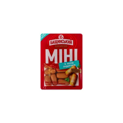 Сосиски Бащинський Міні з філ.інд. 300гр  арт. 06517
