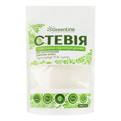 Стевія Greenline без глютену 250гр  арт. 07382