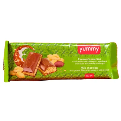 Шоколад Yummy Арахіс 260гр  арт. 08555