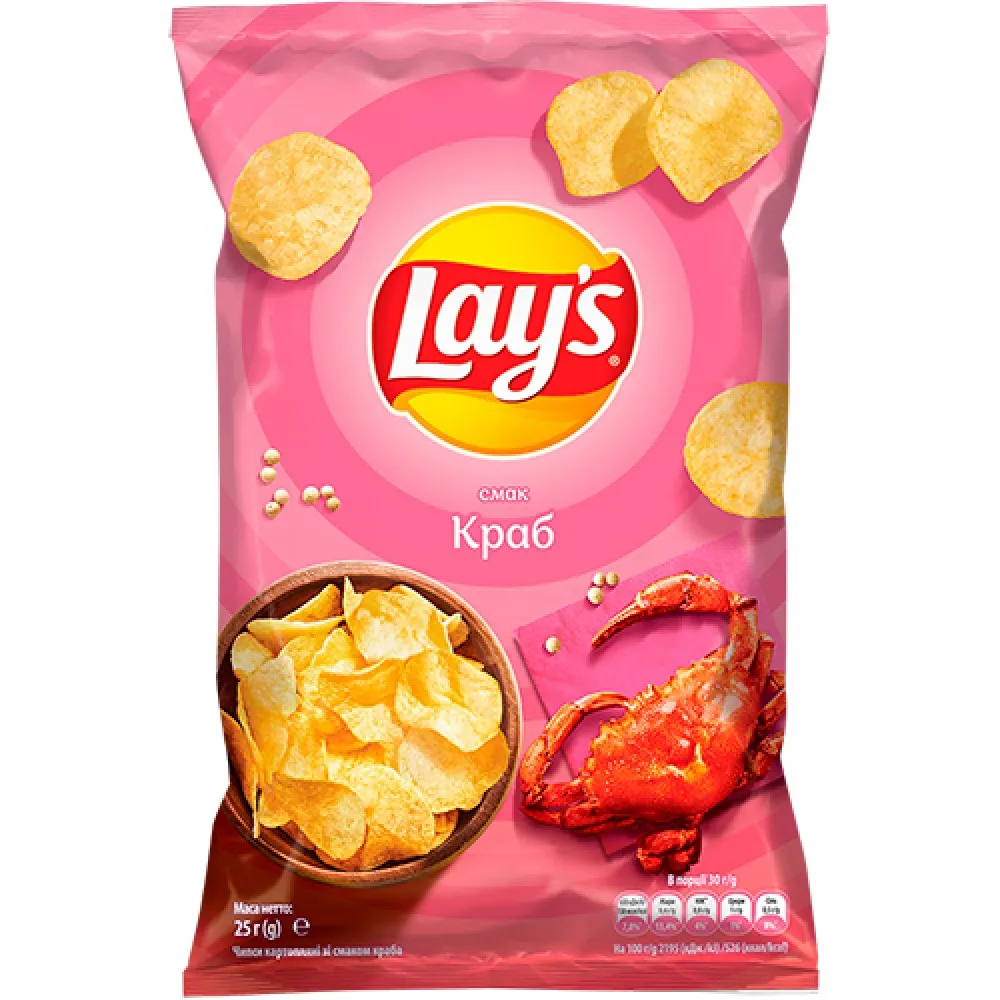 Чипси Lay's Краб 25гр  арт. 06586 