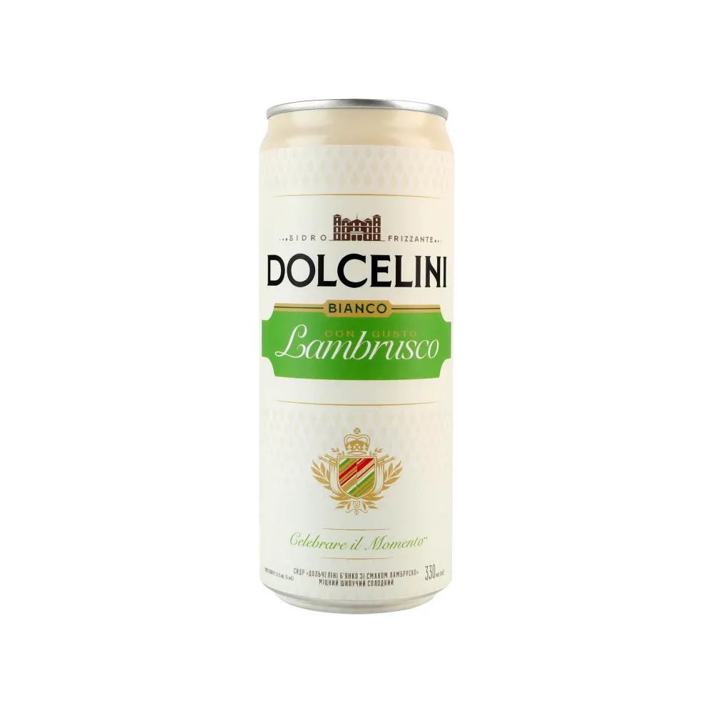 Напій слабоалкогольний Сидр Lambrusco Dolcelini Bianco 0.33л  арт. 05910 