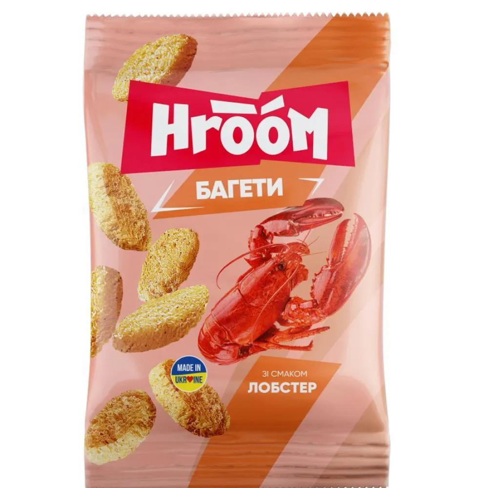 Сухарики Hroom Багетні Лобстер 100гр  арт. 07011 