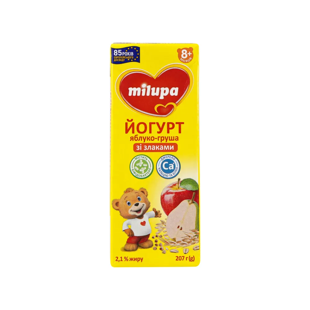 Йогурт Milupa ябл-гр-злаки 207гр  арт. 07796 