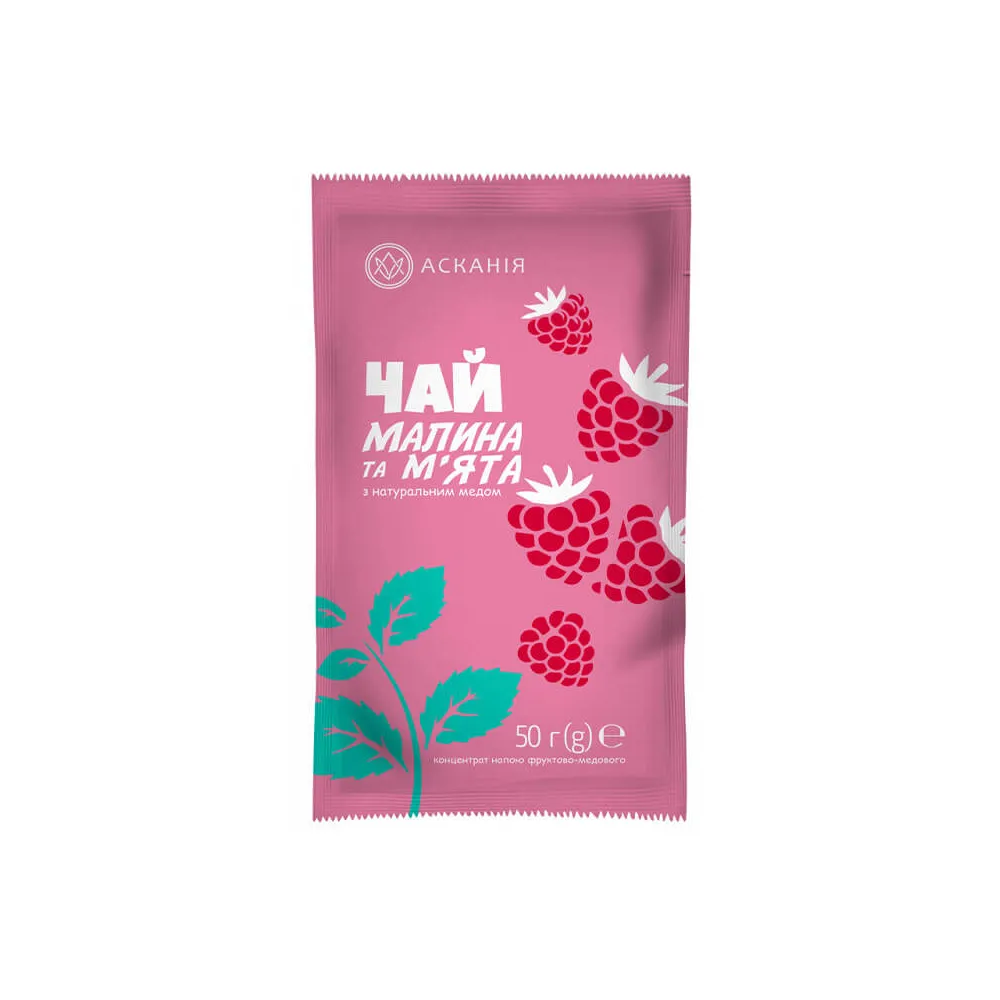 Чай Асканія сашет конц. мал./мята 50гр  арт. 01693 