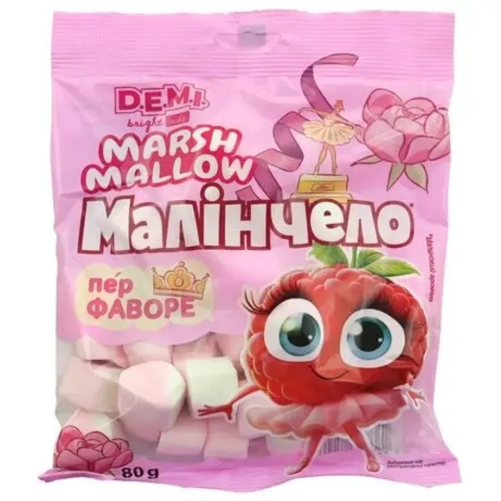 Маршмелоу Demi Малінчело 80гр  арт. 10832 