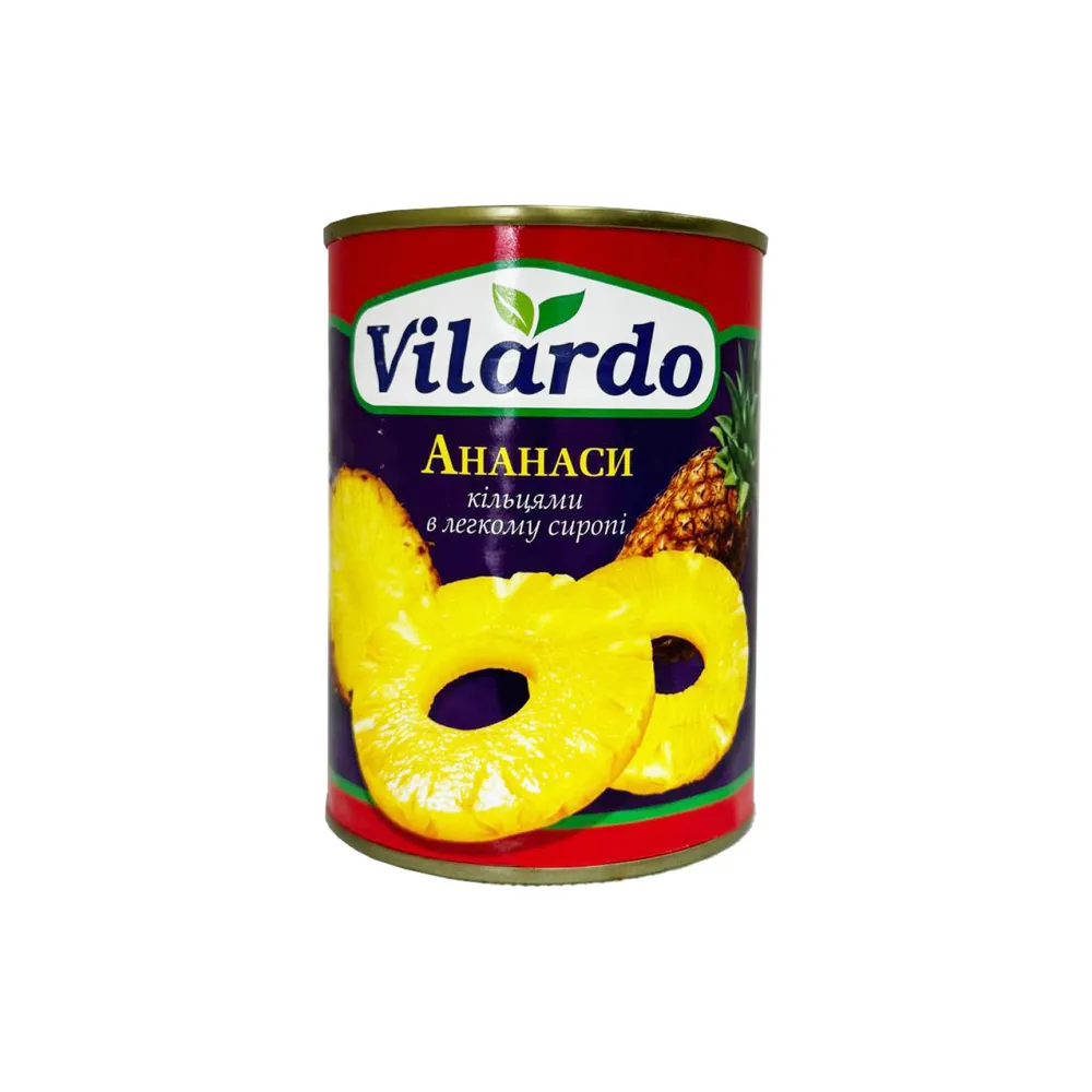Ананас Vilardo кільця 580гр  арт. 08396 
