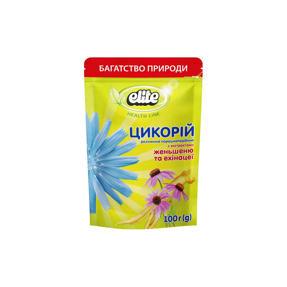 Цикорій Elite женьшень та ехінацея 100гр  арт. 00385 