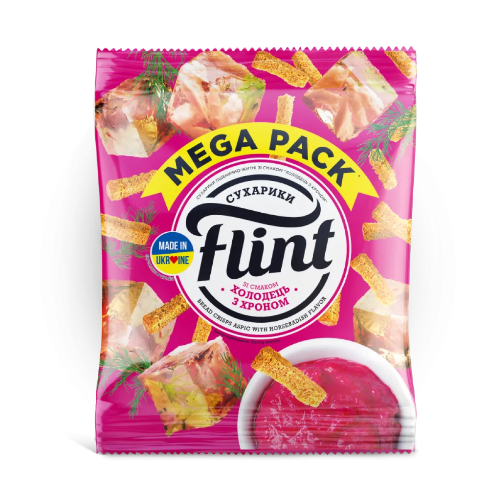 Сухарики Flint пшен. Холод/хрін 100гр  арт. 04214 