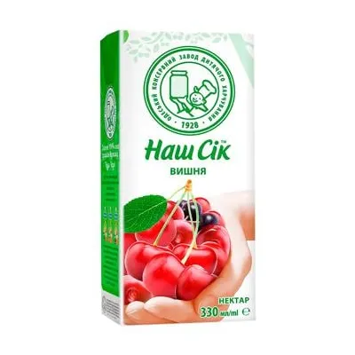 Сік Наш Сік вишня 0,33л  арт. 05601