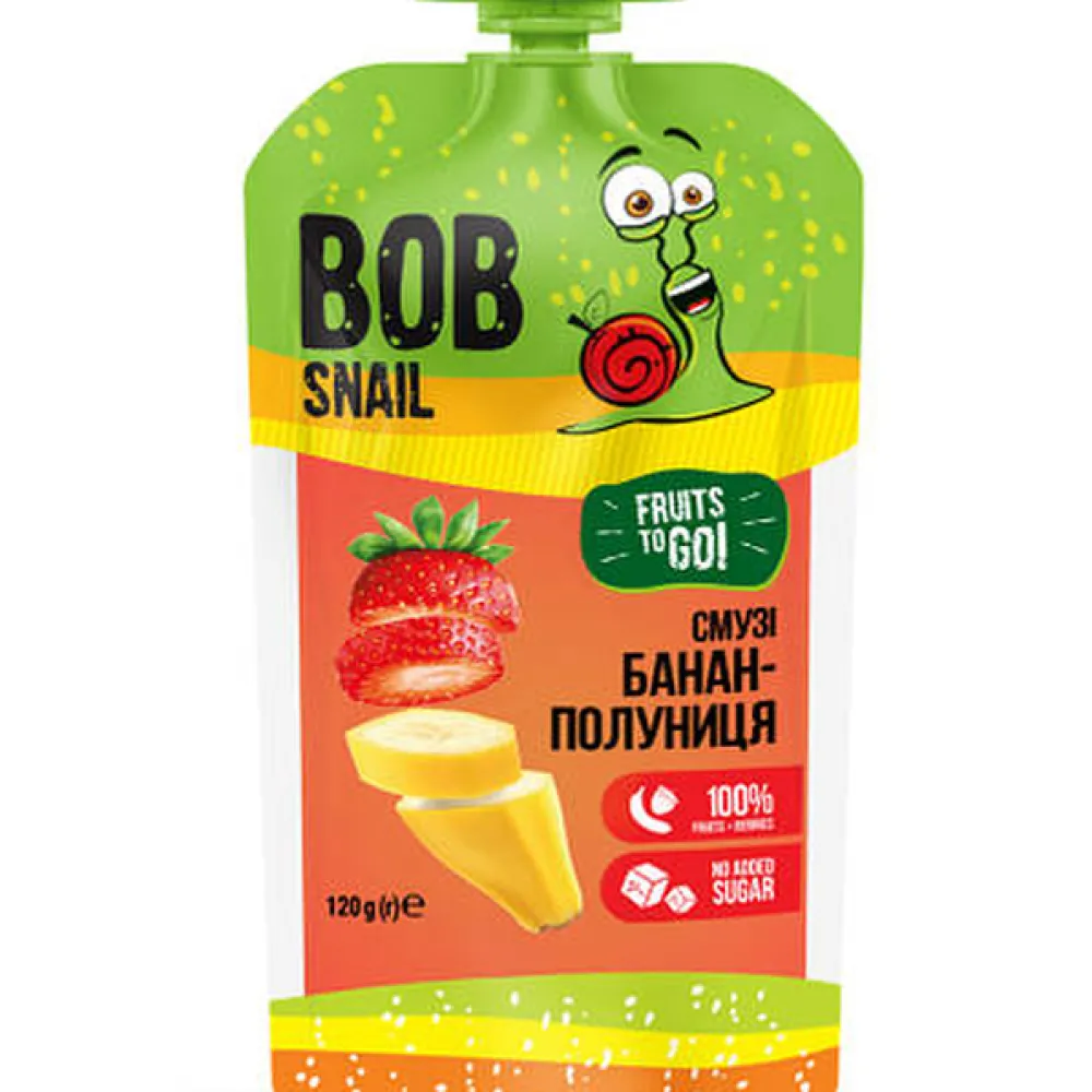Смузі Bob Snail Банан-полуниця 120гр  арт. 06733 