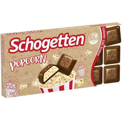 Шоколад Schogetten Попкорн 100гр  арт. 03259