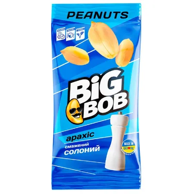 Арахіс Big Bob Солоний 60гр  арт. 00583