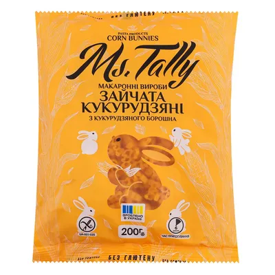 Макарони Tally Зайчата  кукурудзяні 200гр  арт. 08877